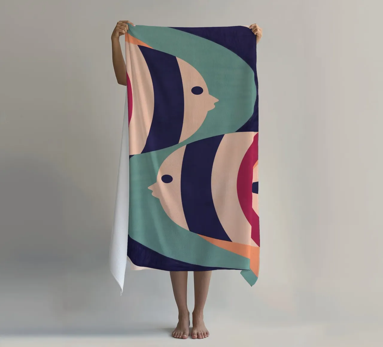 Two Fish beach towel by Gaite