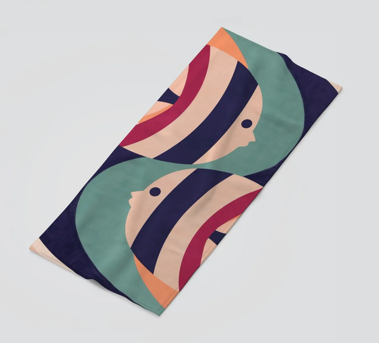 Two Fish beach towel by Gaite