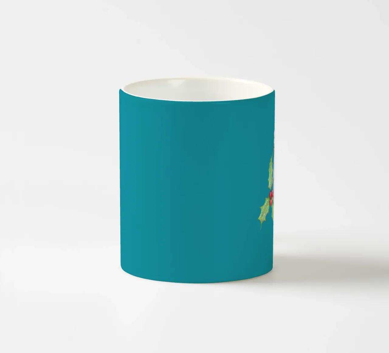 Pappagallino blu maculato in stile natalizio tazza in ceramica da BwiseLizzy