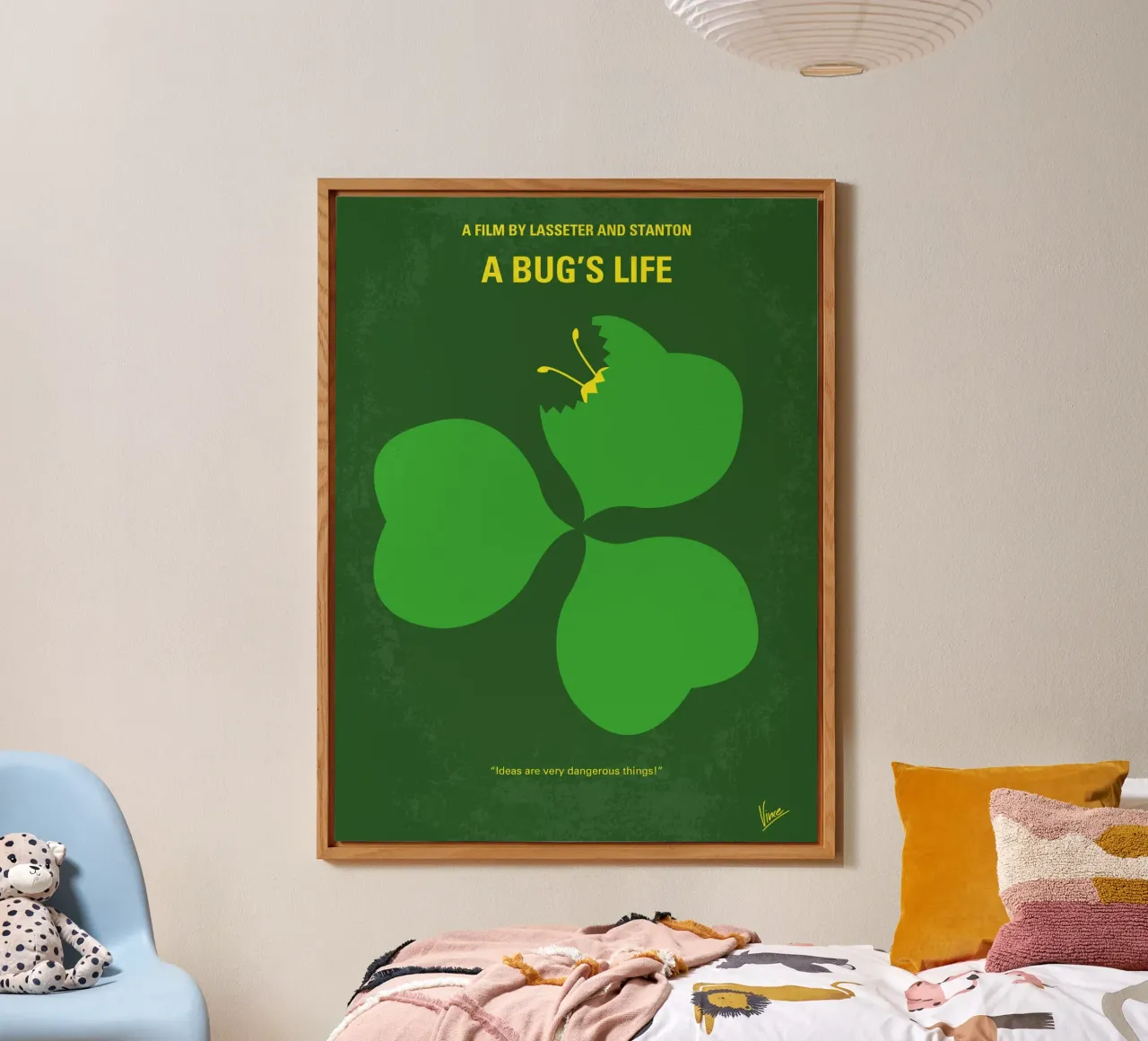 No401 My A Bugs Life minimal movie poster alluminio dibond da Chungkong