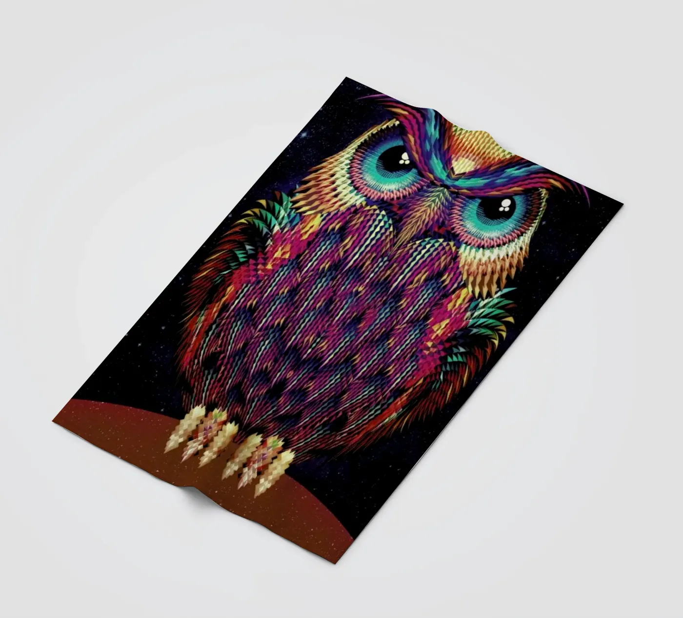 Owl 2 Fleecedecke von Ali Gulec
