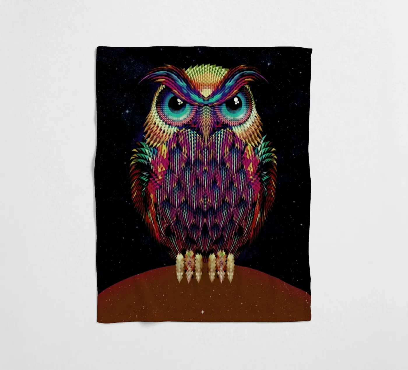 Owl 2 Fleecedecke von Ali Gulec