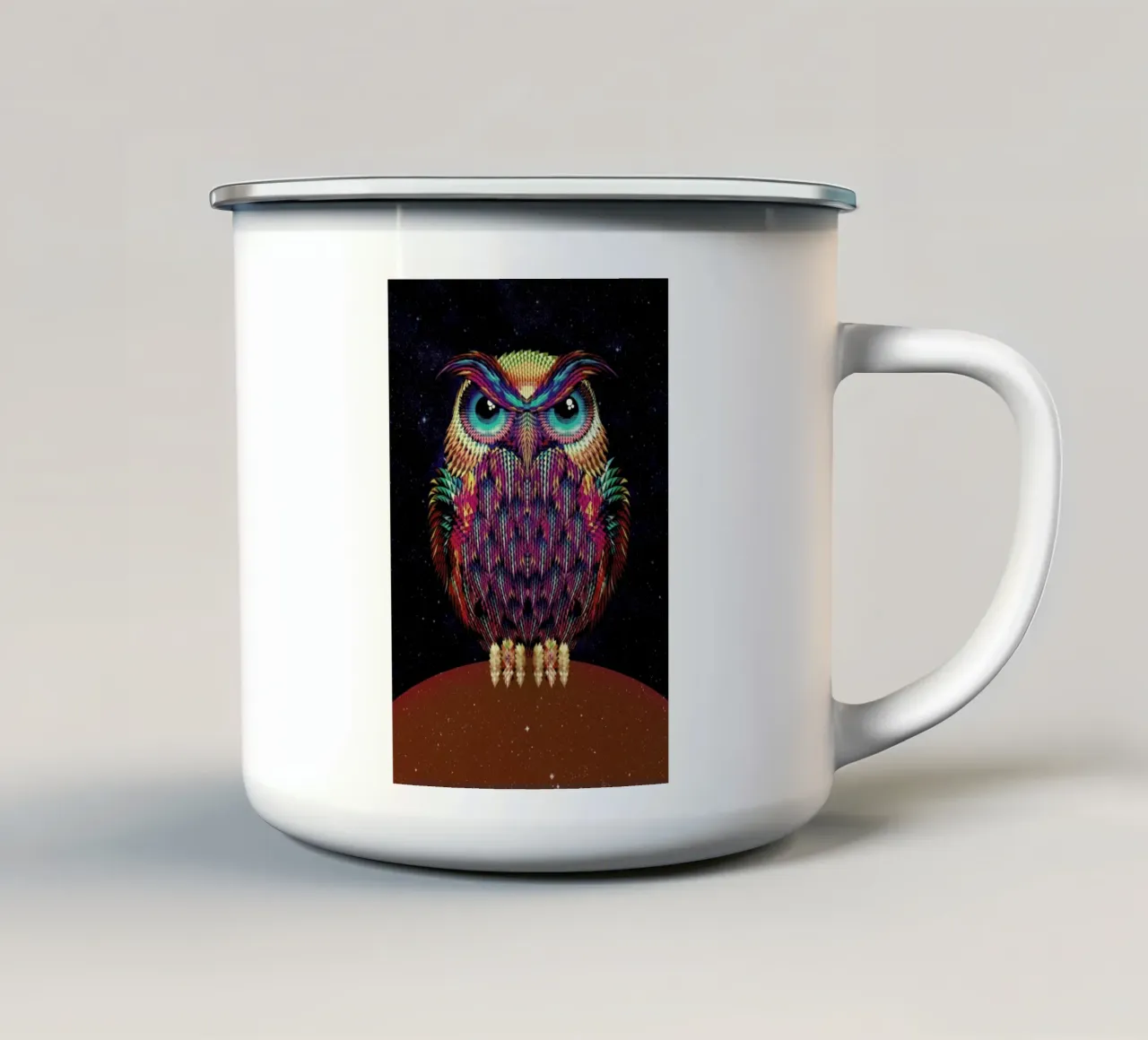 Owl 2 tazza in smalto da Ali Gulec