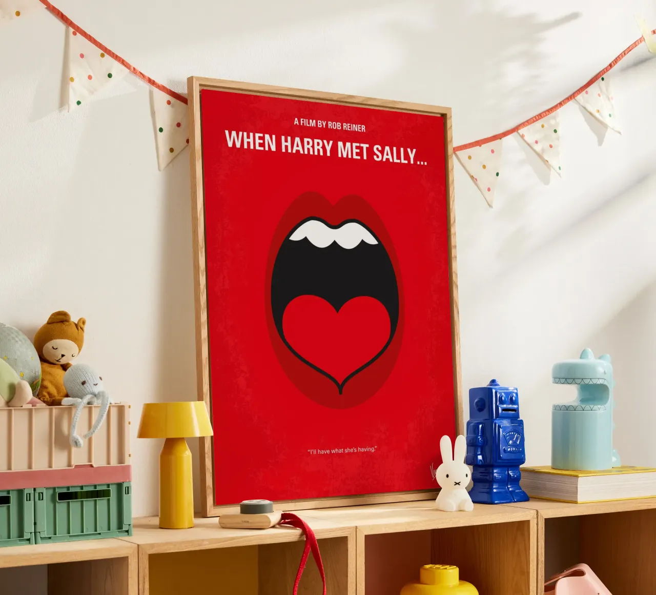 No405 My When Harry Met Sally minimal movie poster metacrilato de Chungkong