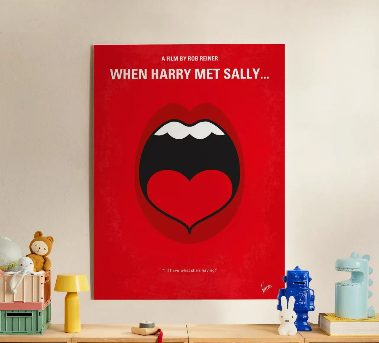 No405 My When Harry Met Sally minimal movie poster metacrilato de Chungkong