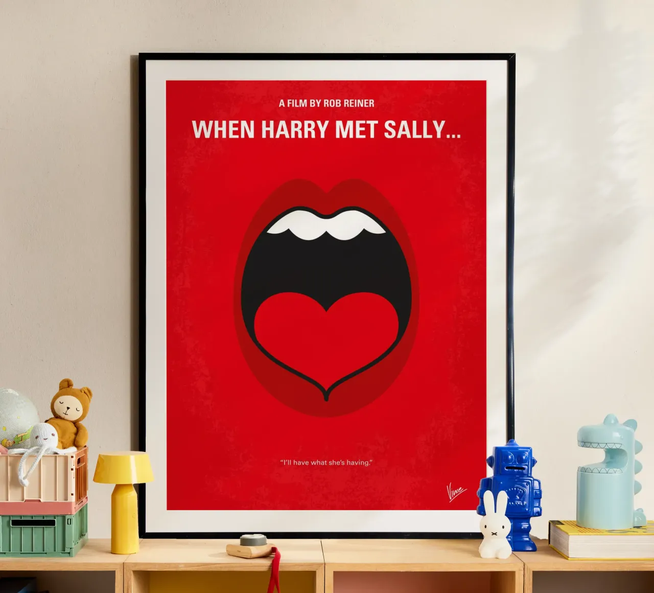 No405 My When Harry Met Sally minimal movie poster carta hahnemühle da Chungkong
