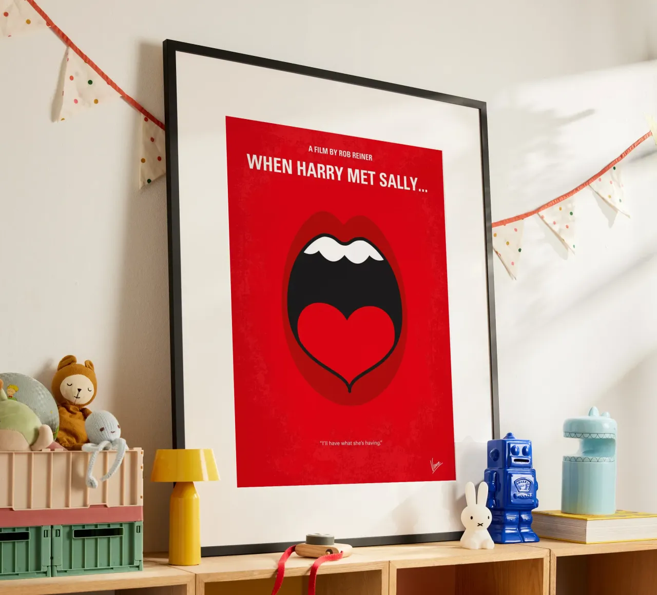 No405 My When Harry Met Sally minimal movie poster carta hahnemühle da Chungkong