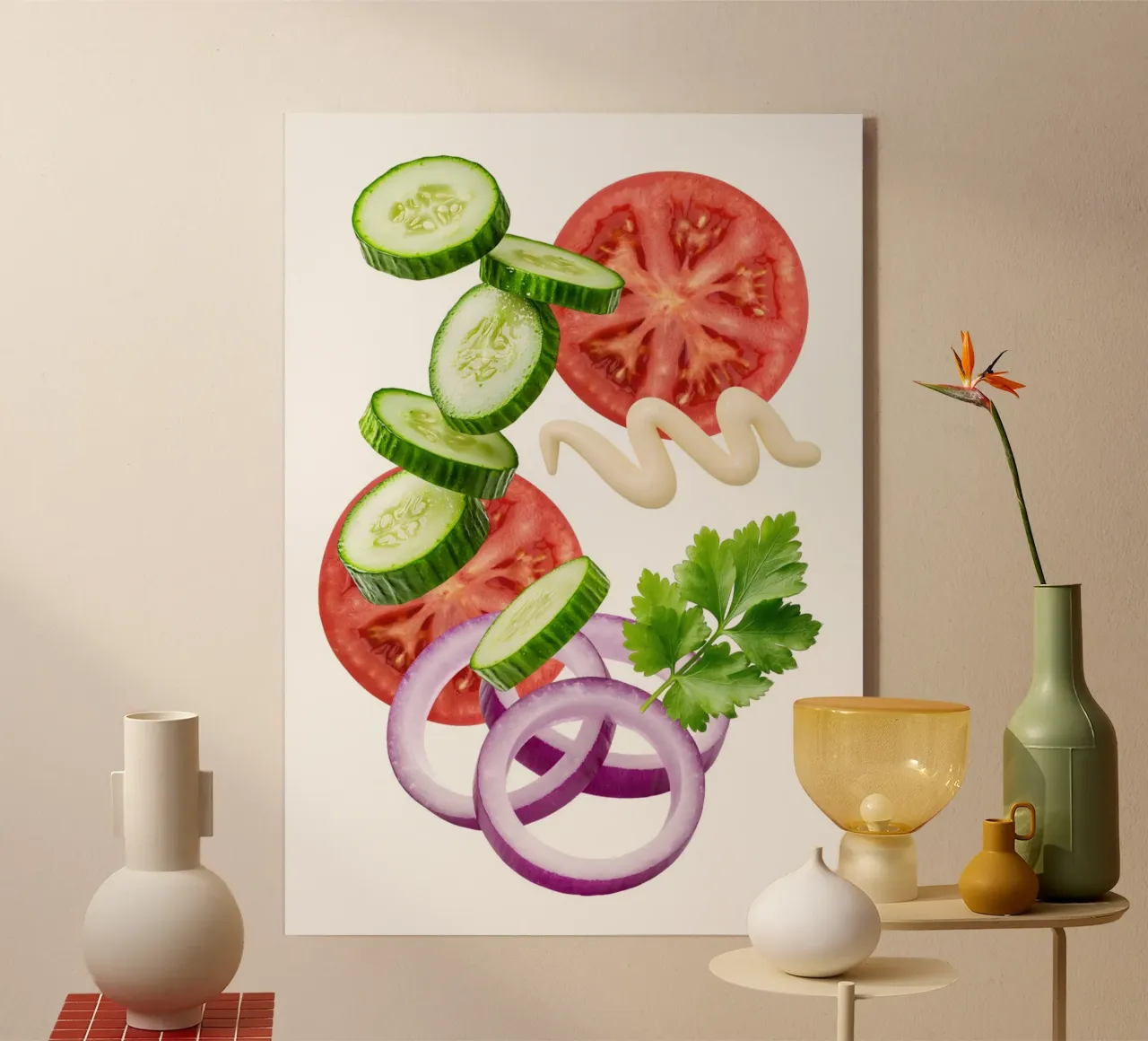 Salad acryl van Funkydays