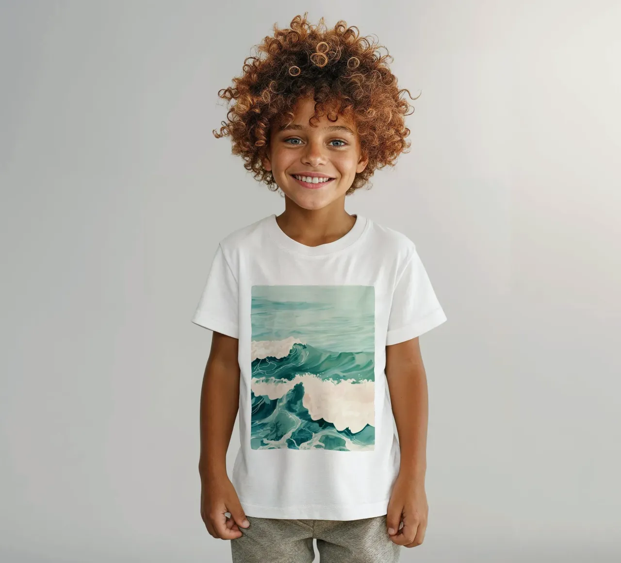 Emerald Waves t-shirt bambini da softsoul
