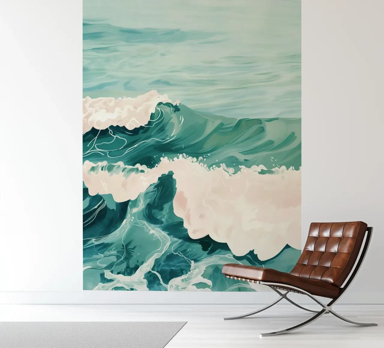 Emerald Waves fotobehang van softsoul