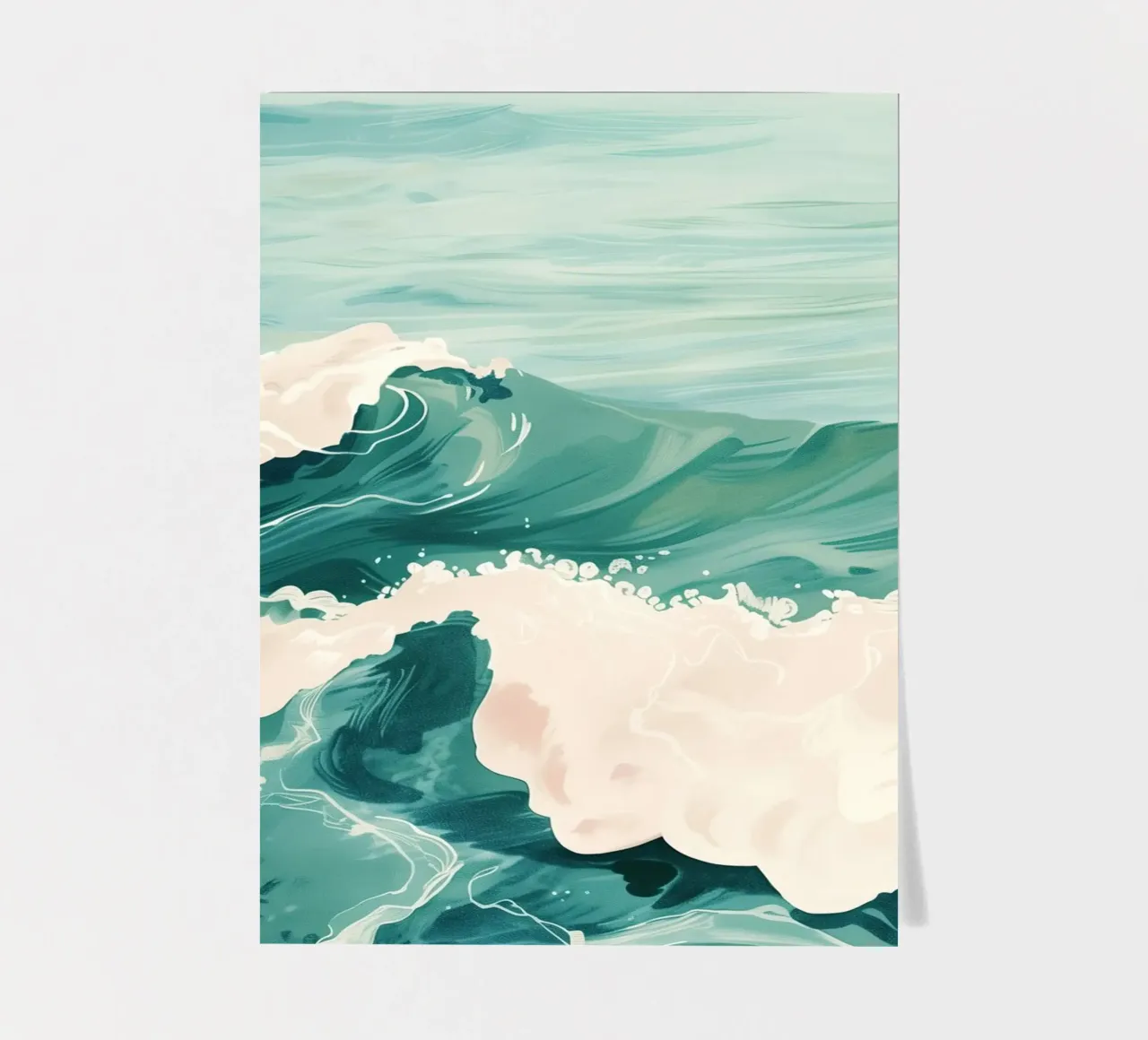 Emerald Waves sticker sheet by softsoul