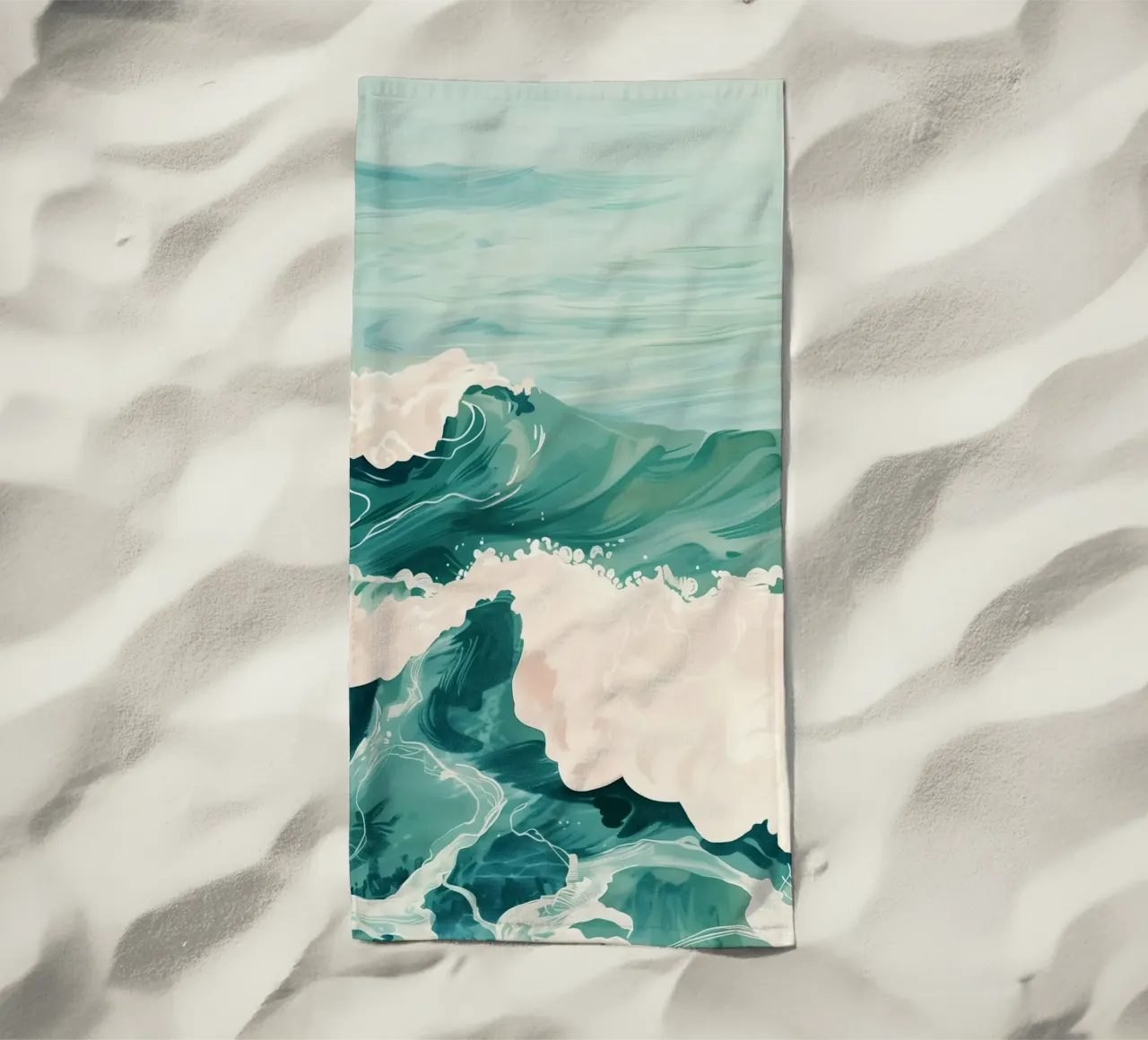 Emerald Waves strandhanddoek van softsoul