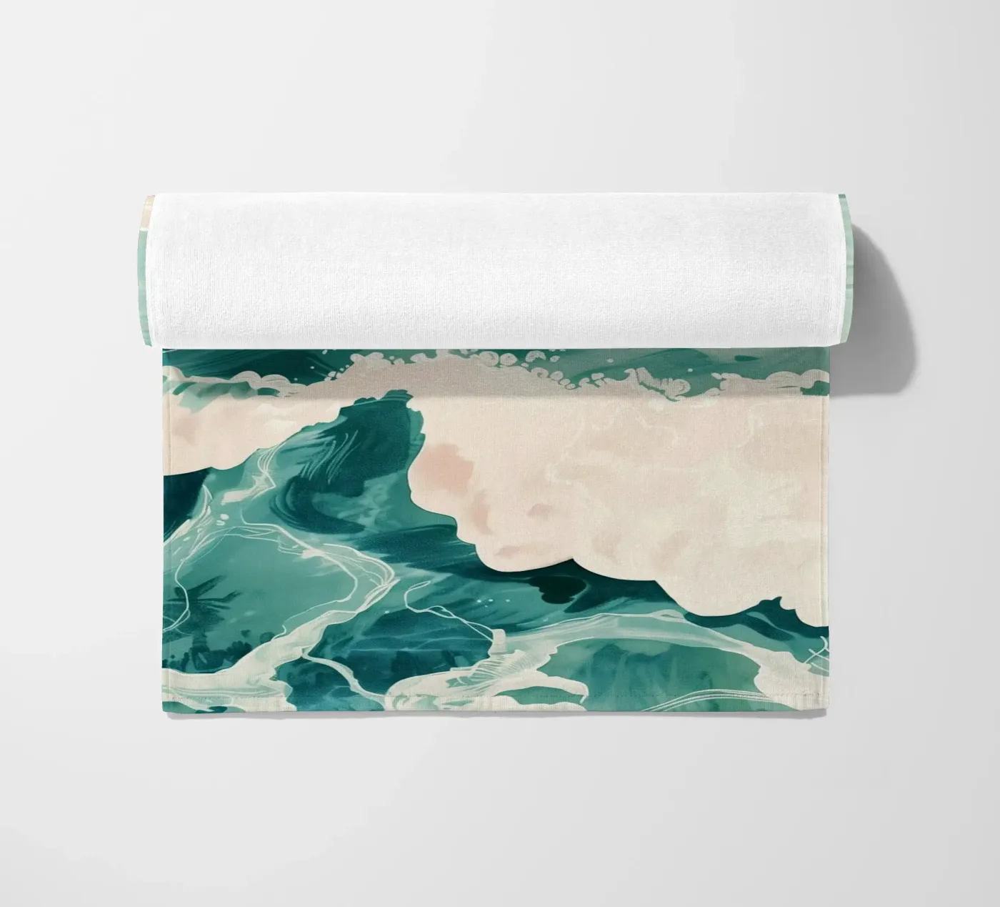 Emerald Waves strandhanddoek van softsoul