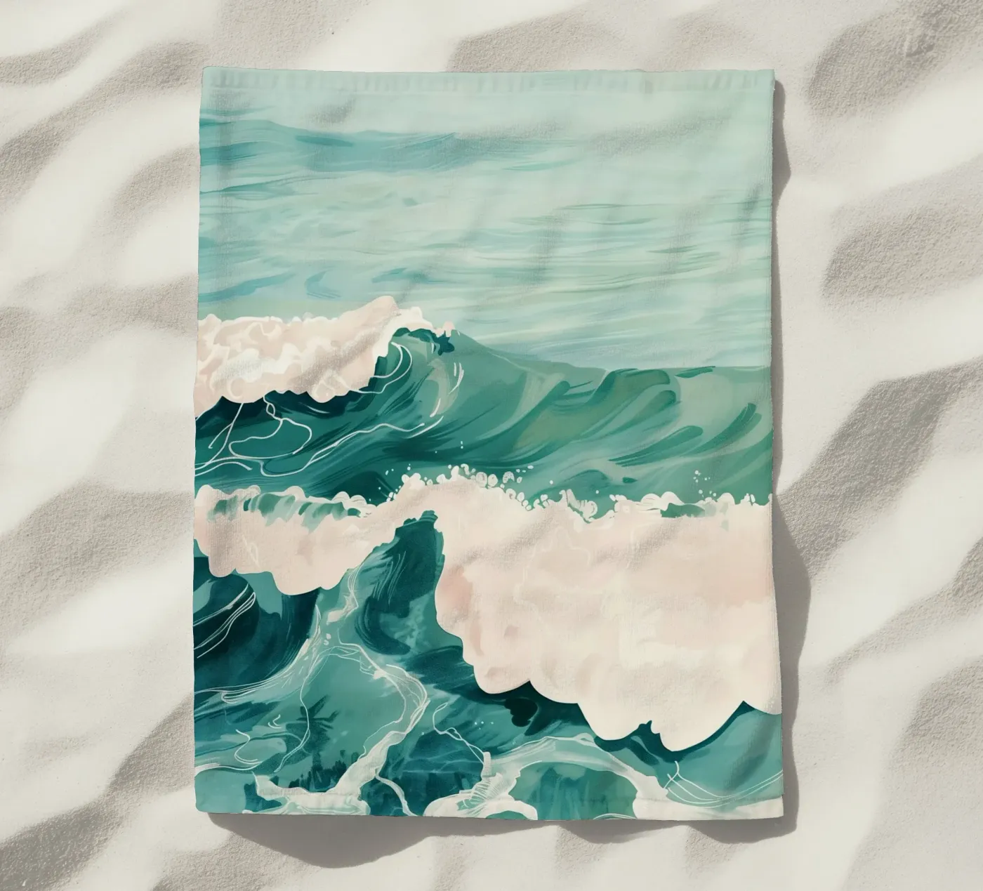 Emerald Waves strandhanddoek van softsoul