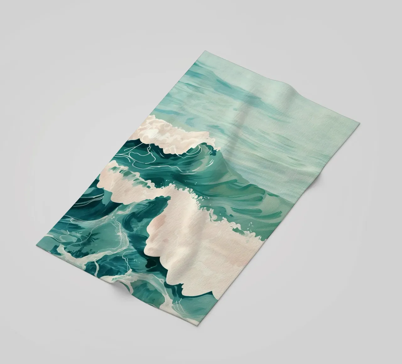Emerald Waves strandhanddoek van softsoul