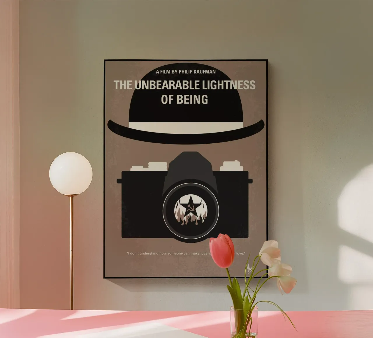 No408 My The Unbearable Lightness of Being minimal movie pos plexiglass da Chungkong