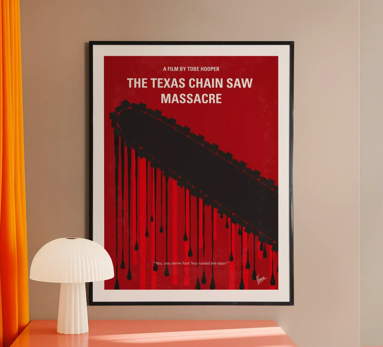 No410 My The Texas Chain Saw Massacre minimal movie poster carta hahnemühle da Chungkong