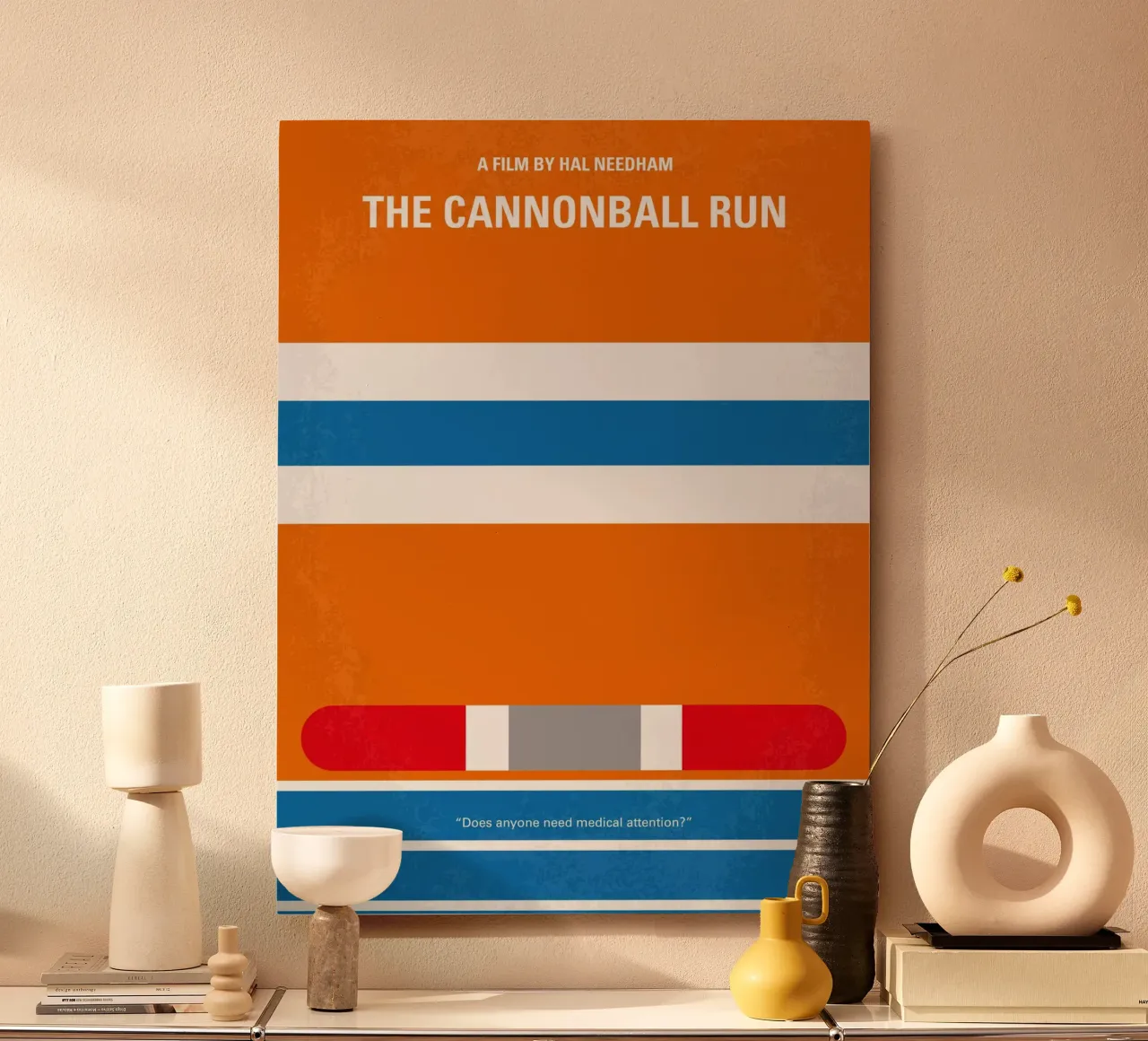 No411 My The Cannonball Run minimal movie poster alluminio dibond da Chungkong