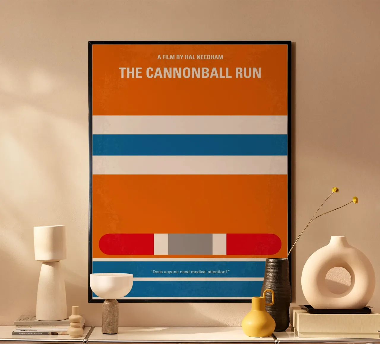 No411 My The Cannonball Run minimal movie poster carta hahnemühle da Chungkong