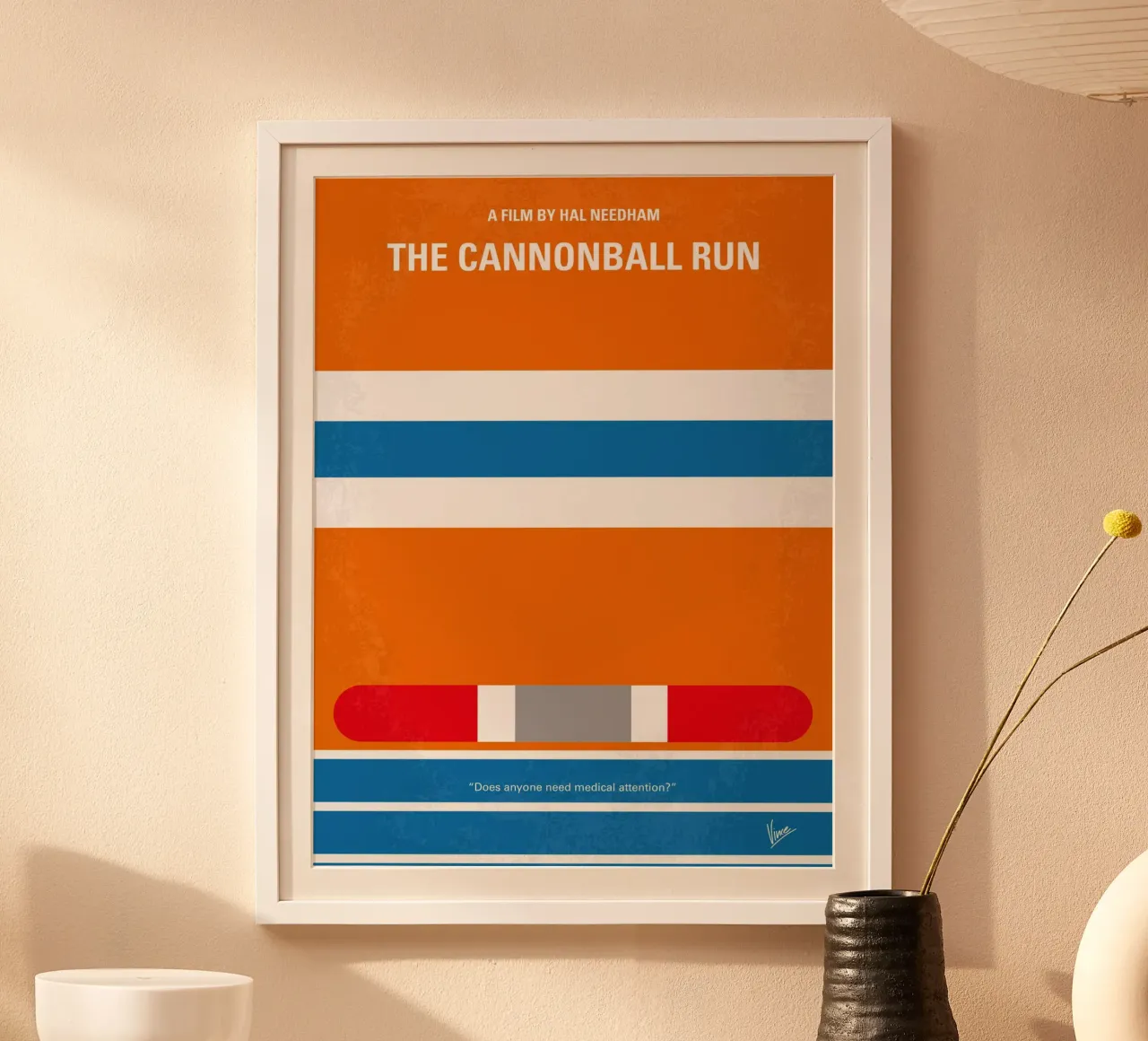 No411 My The Cannonball Run minimal movie poster carta hahnemühle da Chungkong