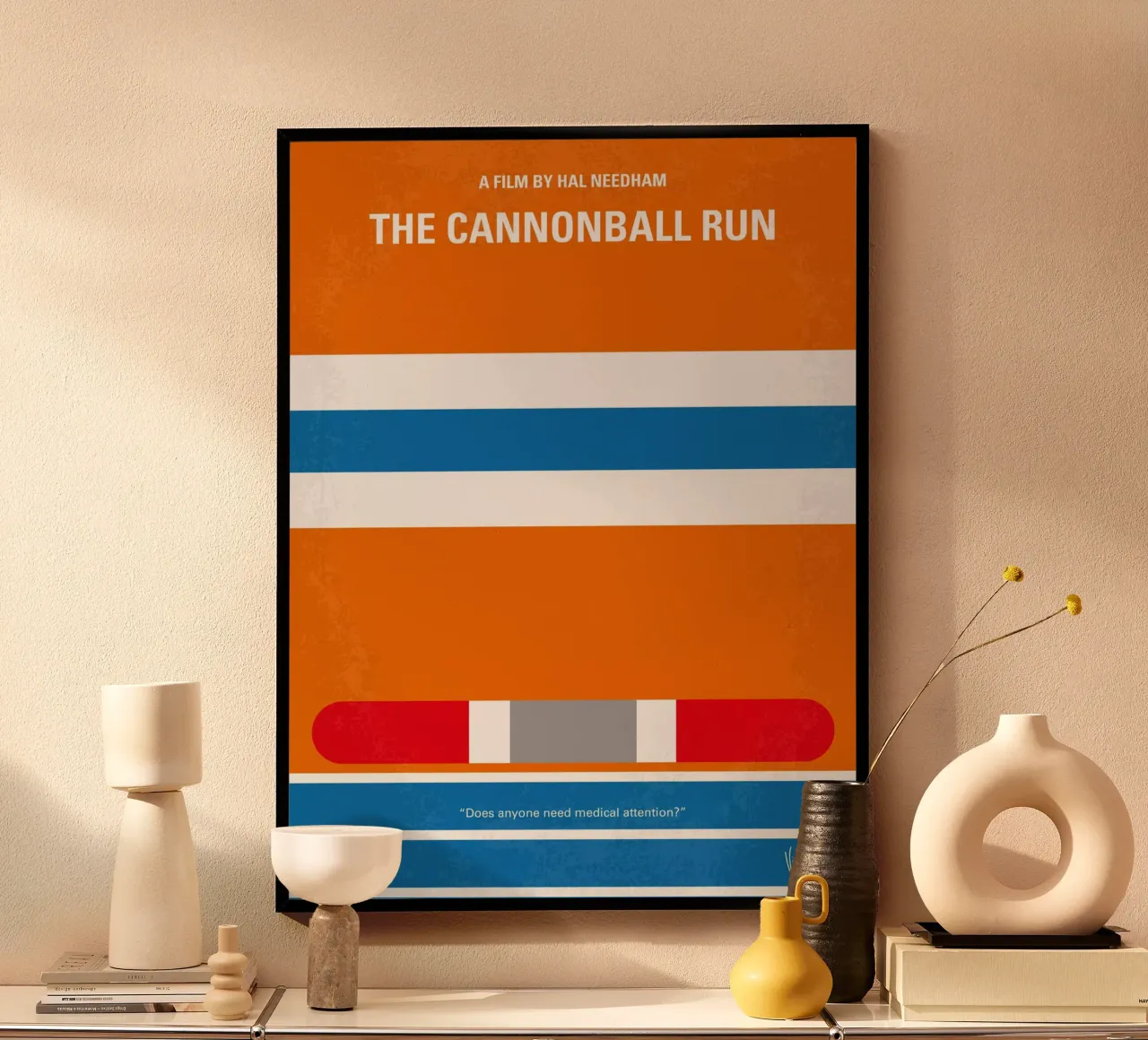 No411 My The Cannonball Run minimal movie poster carta hahnemühle da Chungkong