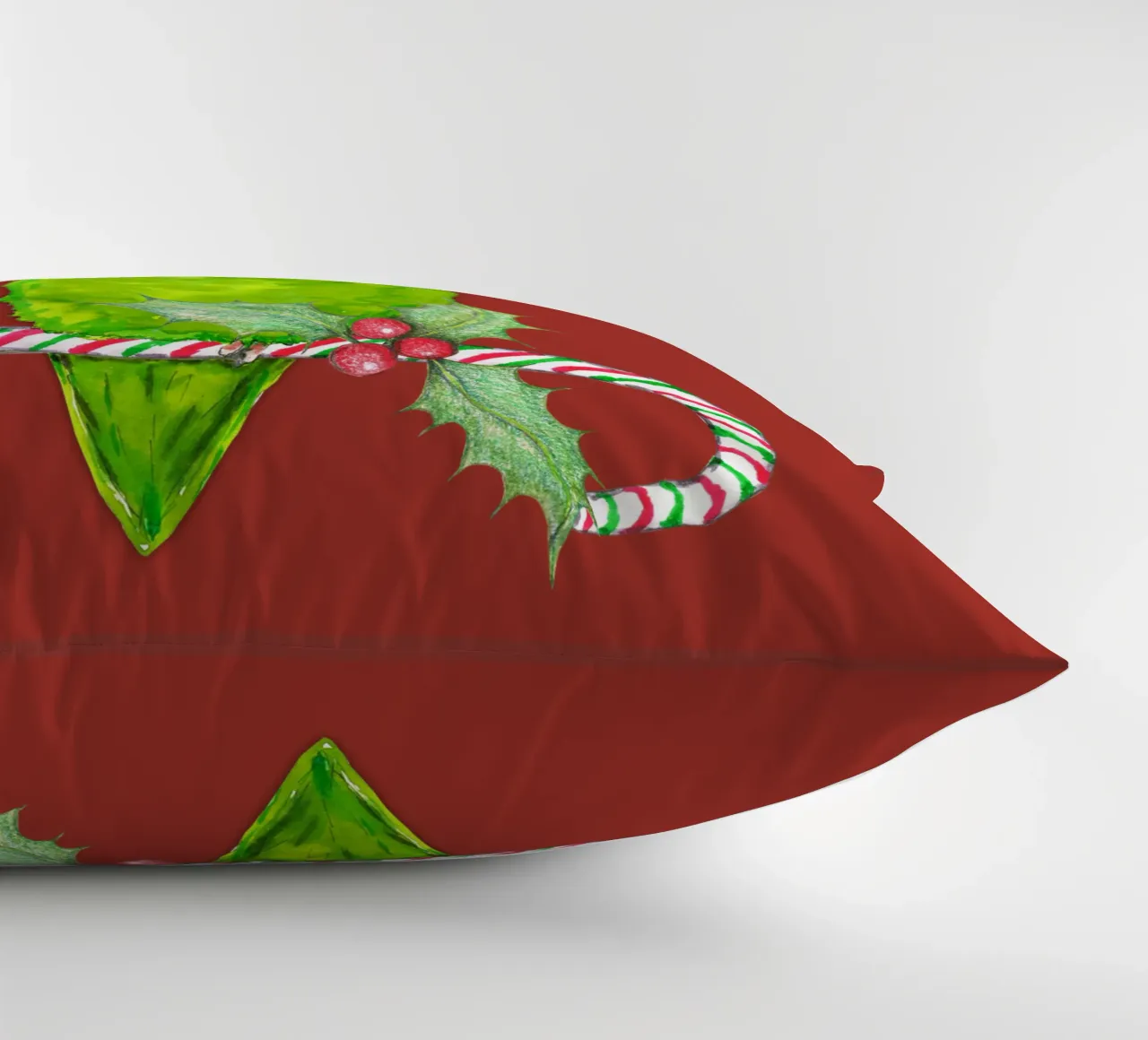 Pappagallino verde stile Natale cuscino da BwiseLizzy