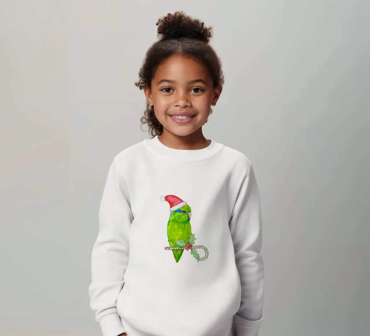 Papagayo verde estilo navidad sudadera para niño de BwiseLizzy