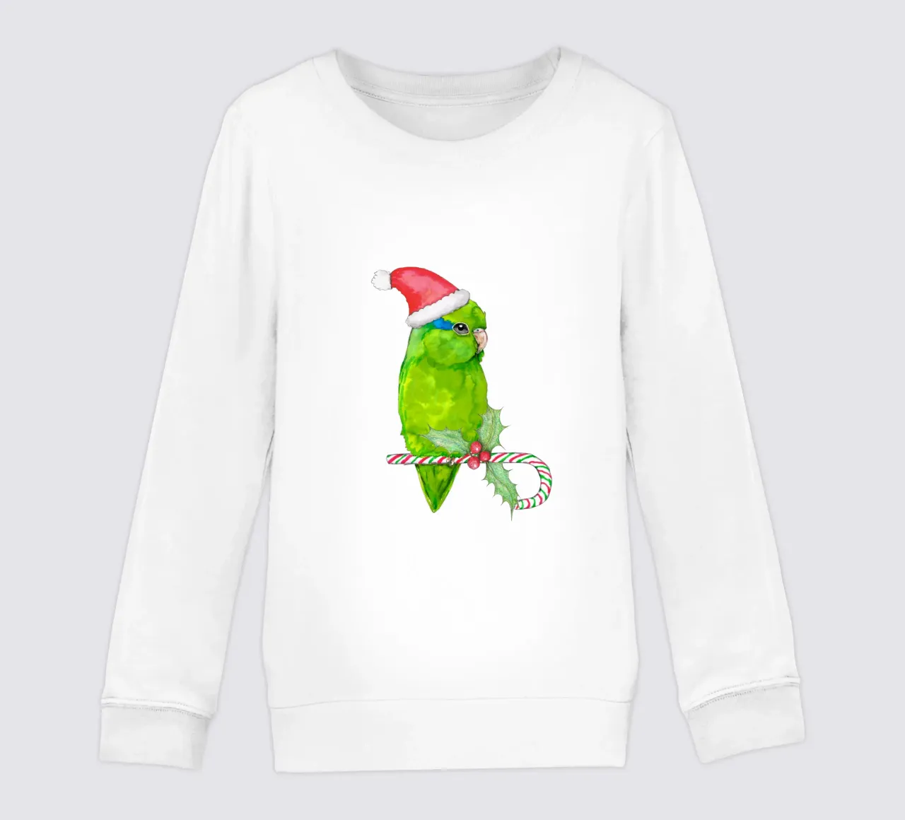 Papagayo verde estilo navidad sudadera para niño de BwiseLizzy