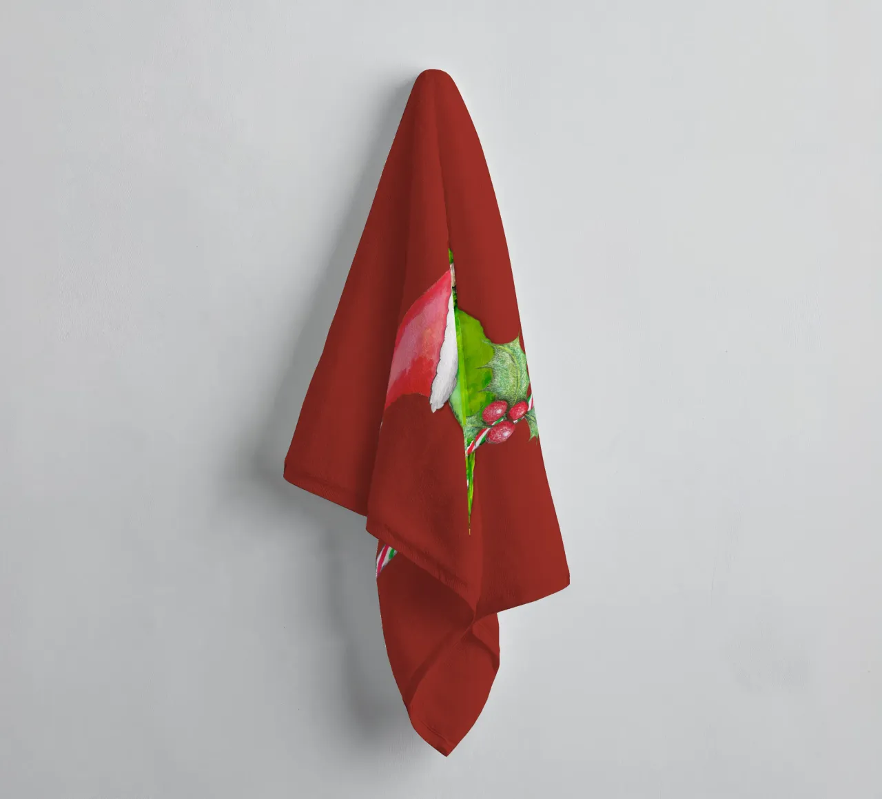 Papagayo verde estilo navidad toalla de baño de BwiseLizzy