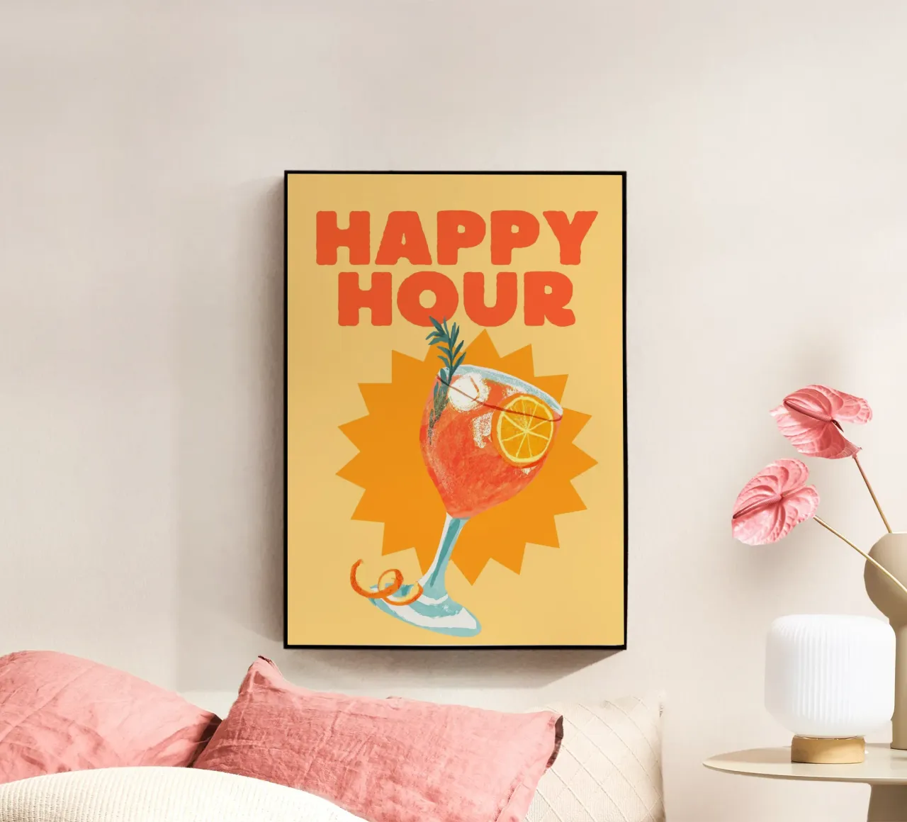 Happy hour plexiglass da Happy Poster