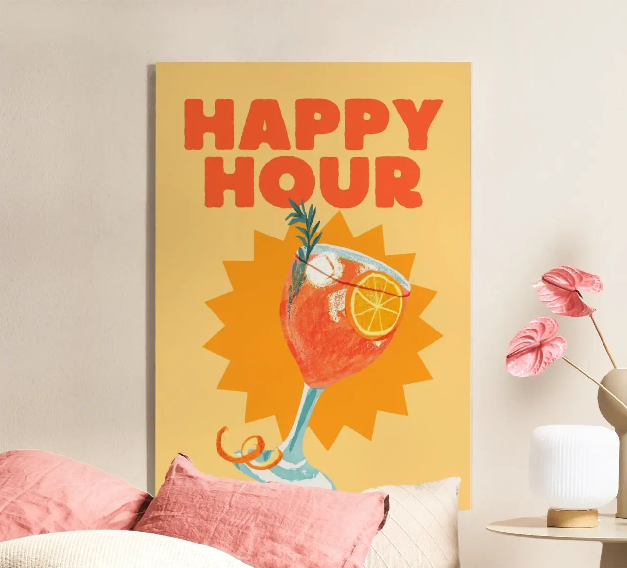 Happy hour plexiglass da Happy Poster