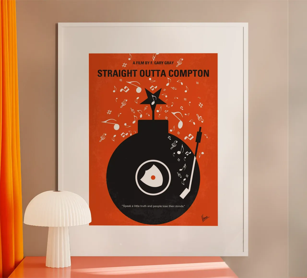 No422 My Straight Outta Compton minimal movie poster carta hahnemühle da Chungkong