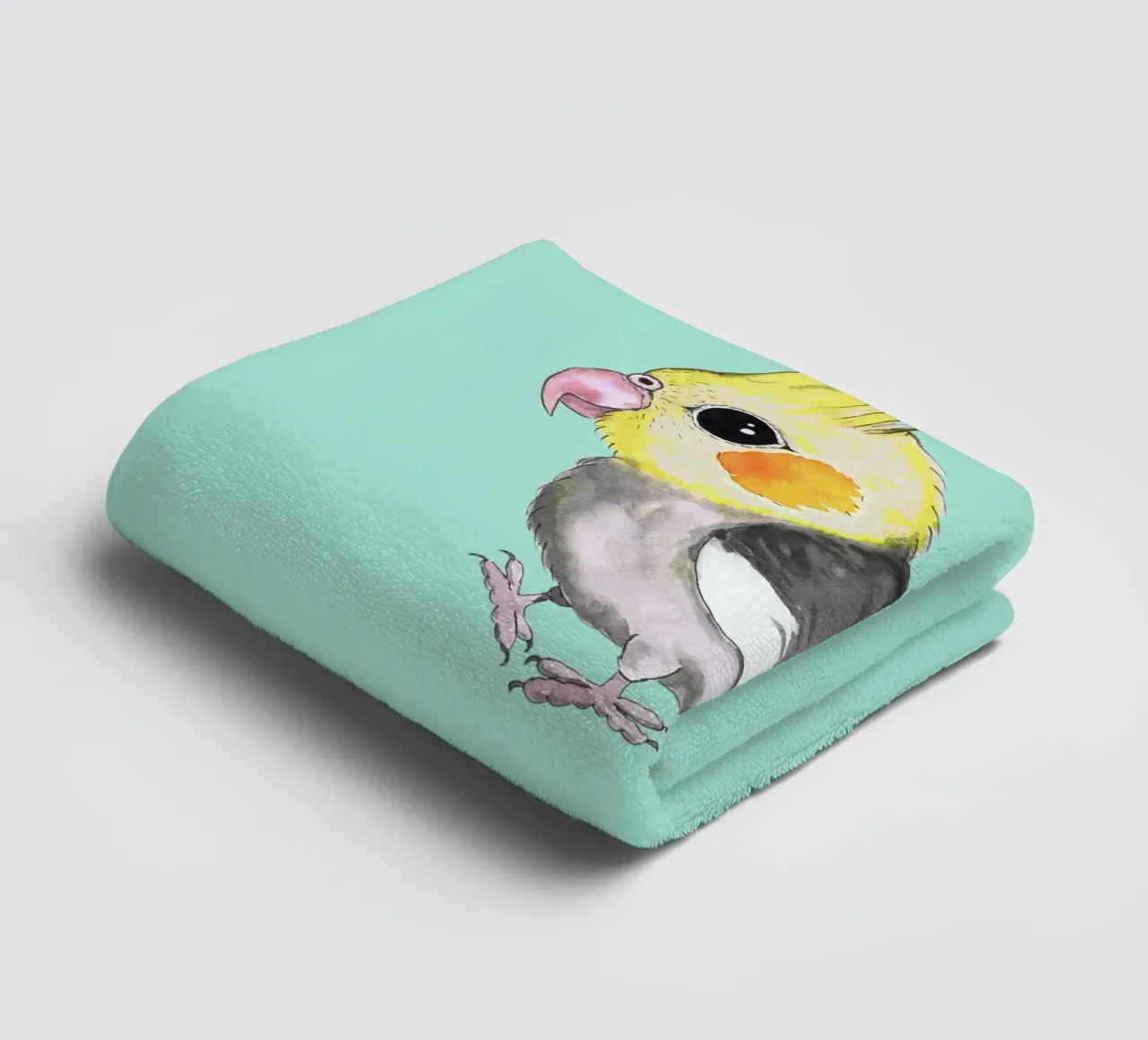 Un cockatiel molto carino asciugamano da bagno da BwiseLizzy
