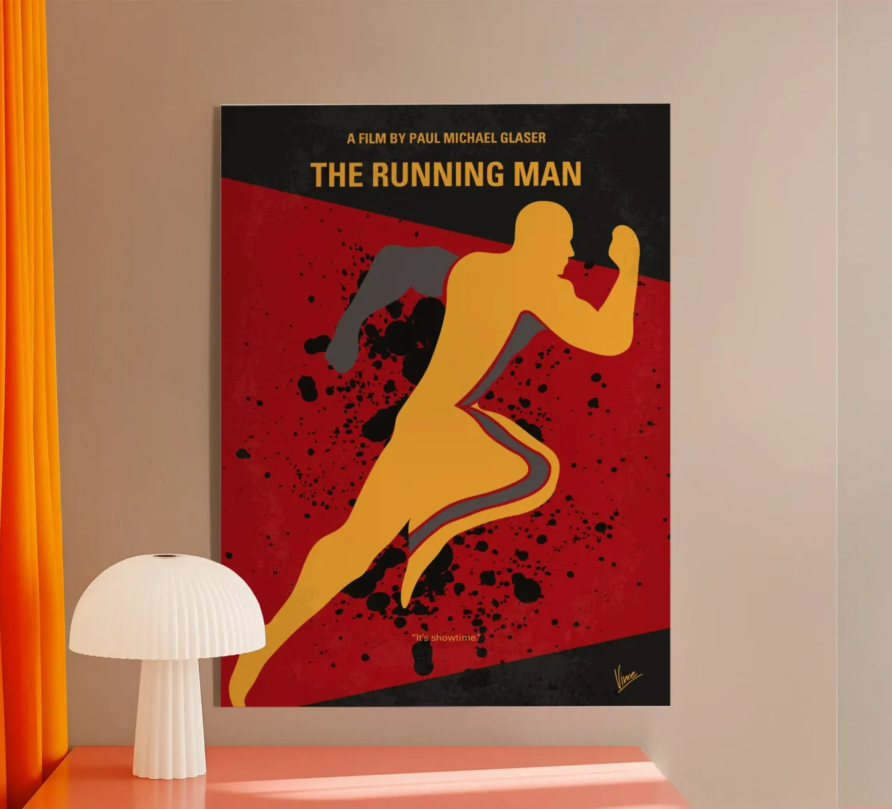 No425 My Running man minimal movie poster plexiglass da Chungkong