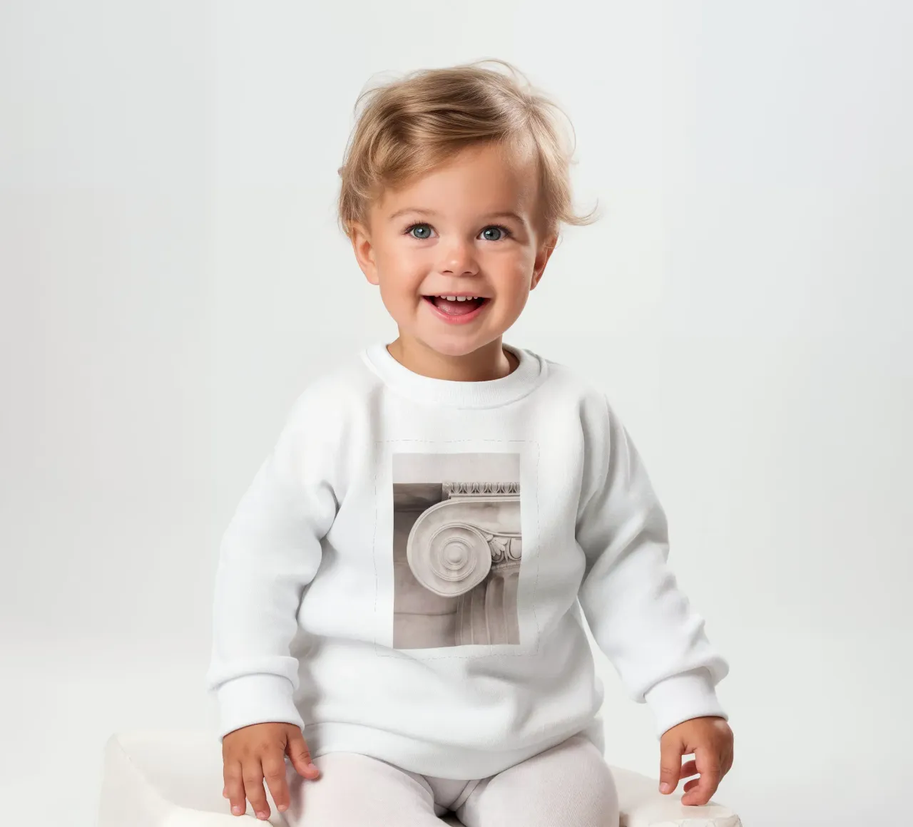 Classic column - Antique architectural design baby sweatshirt by Whole©
