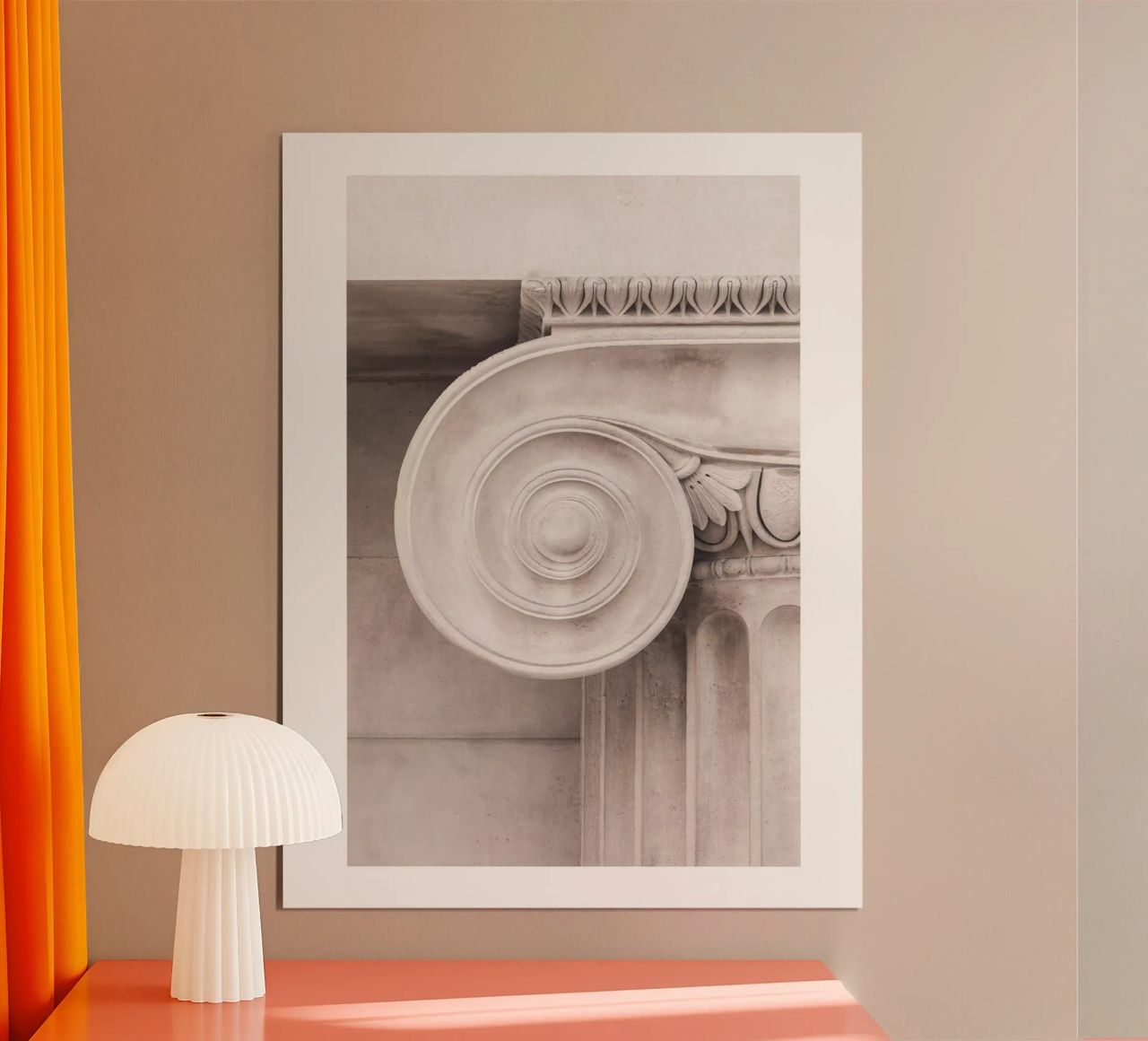 Classic column - Antique architectural design poster by Whole©