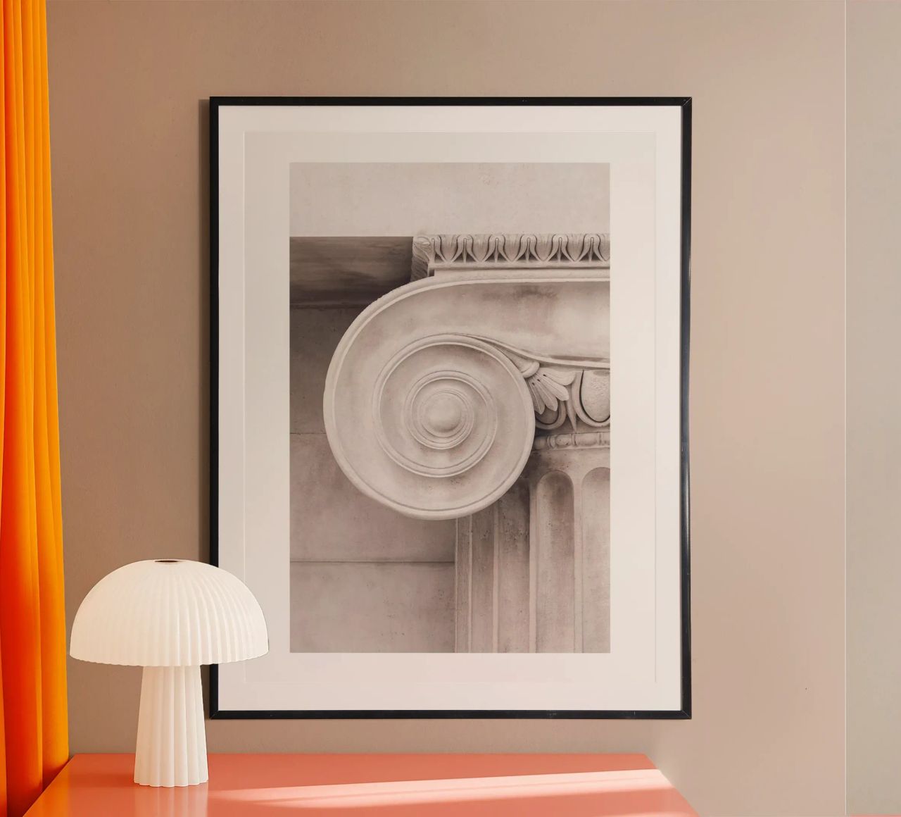 Classic column - Antique architectural design poster by Whole©