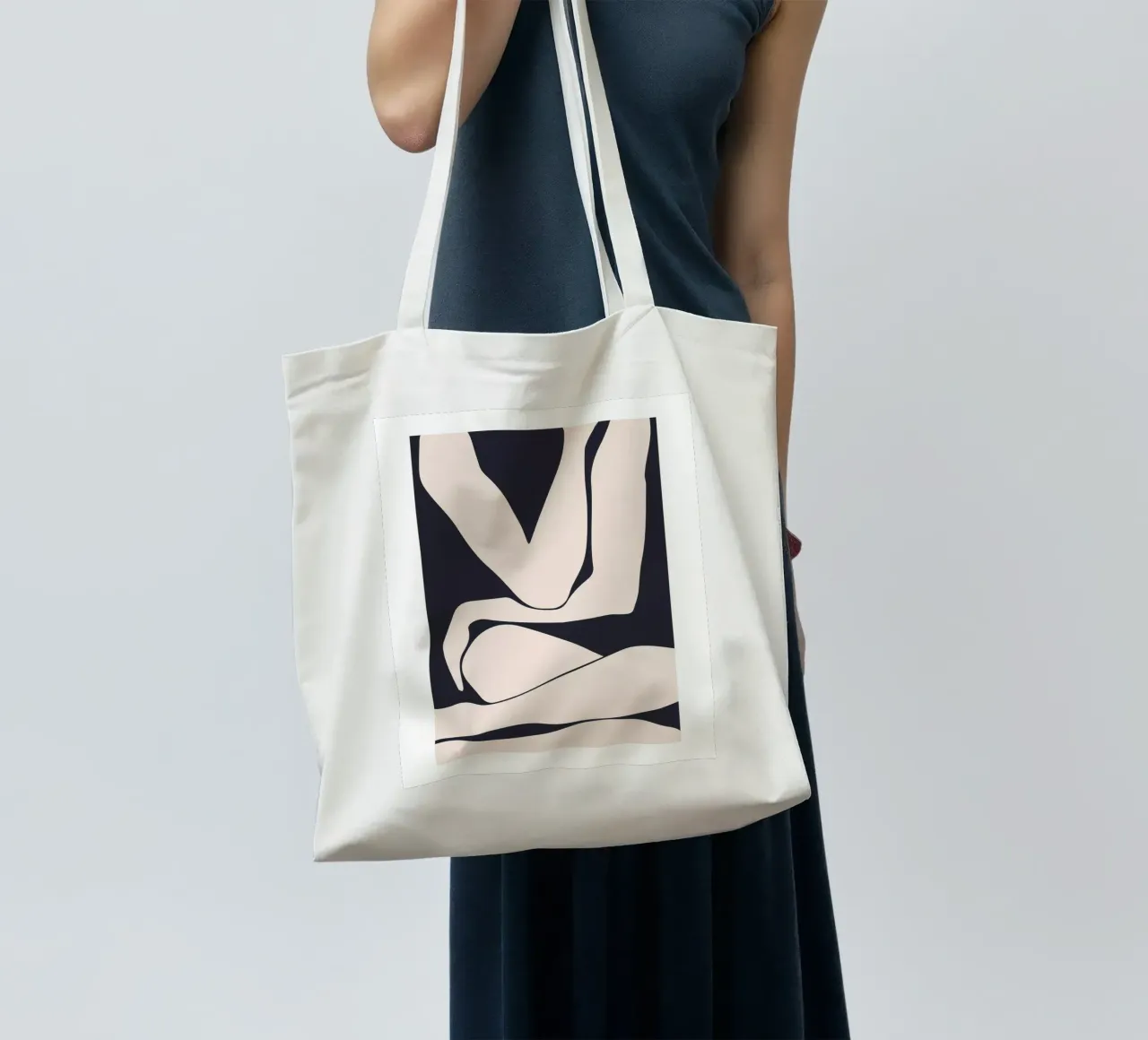 Abstract figure - Minimalist body design tote bag by Whole©