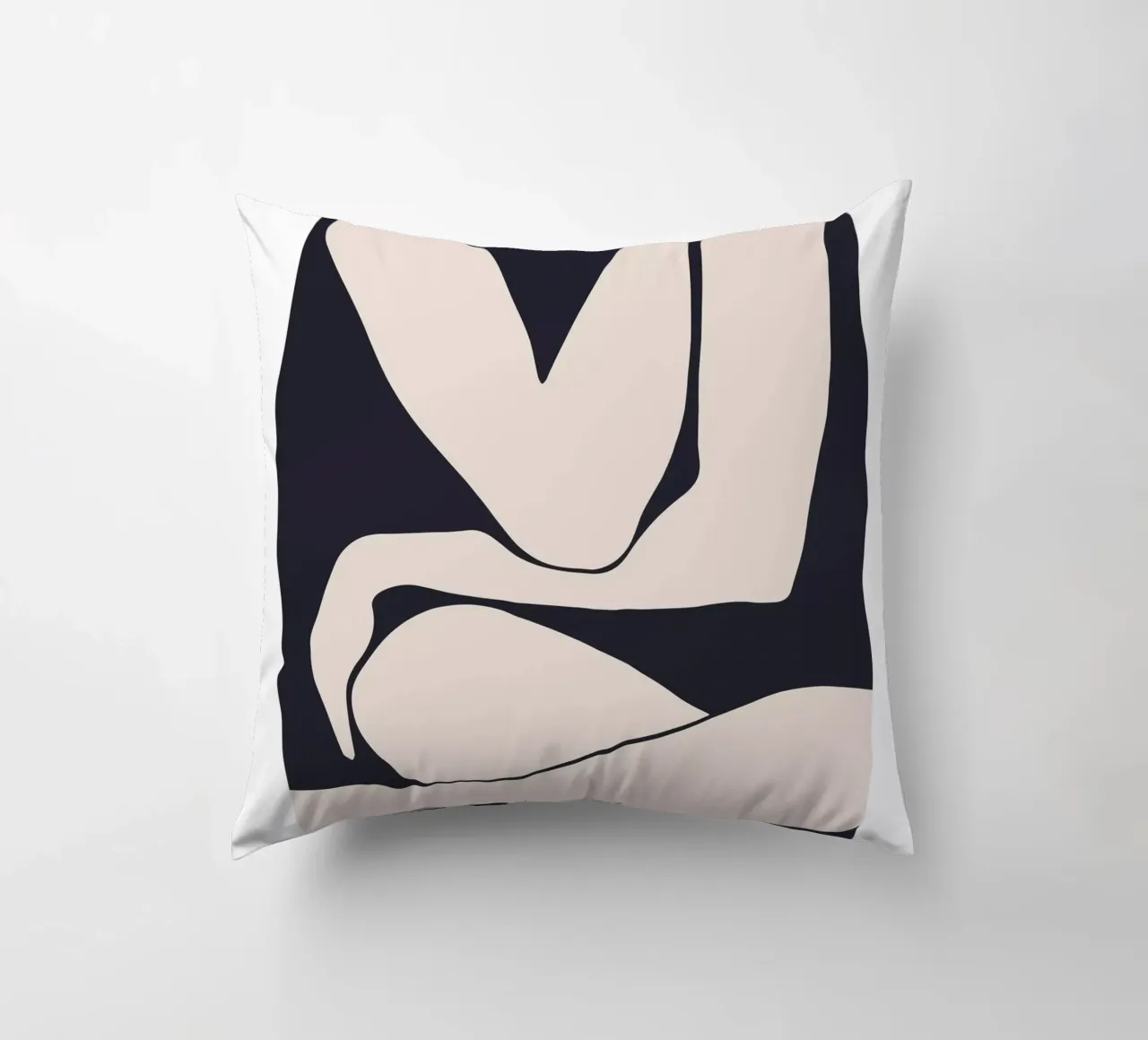 Abstract figure - Minimalist body design decorative cushion by Whole©