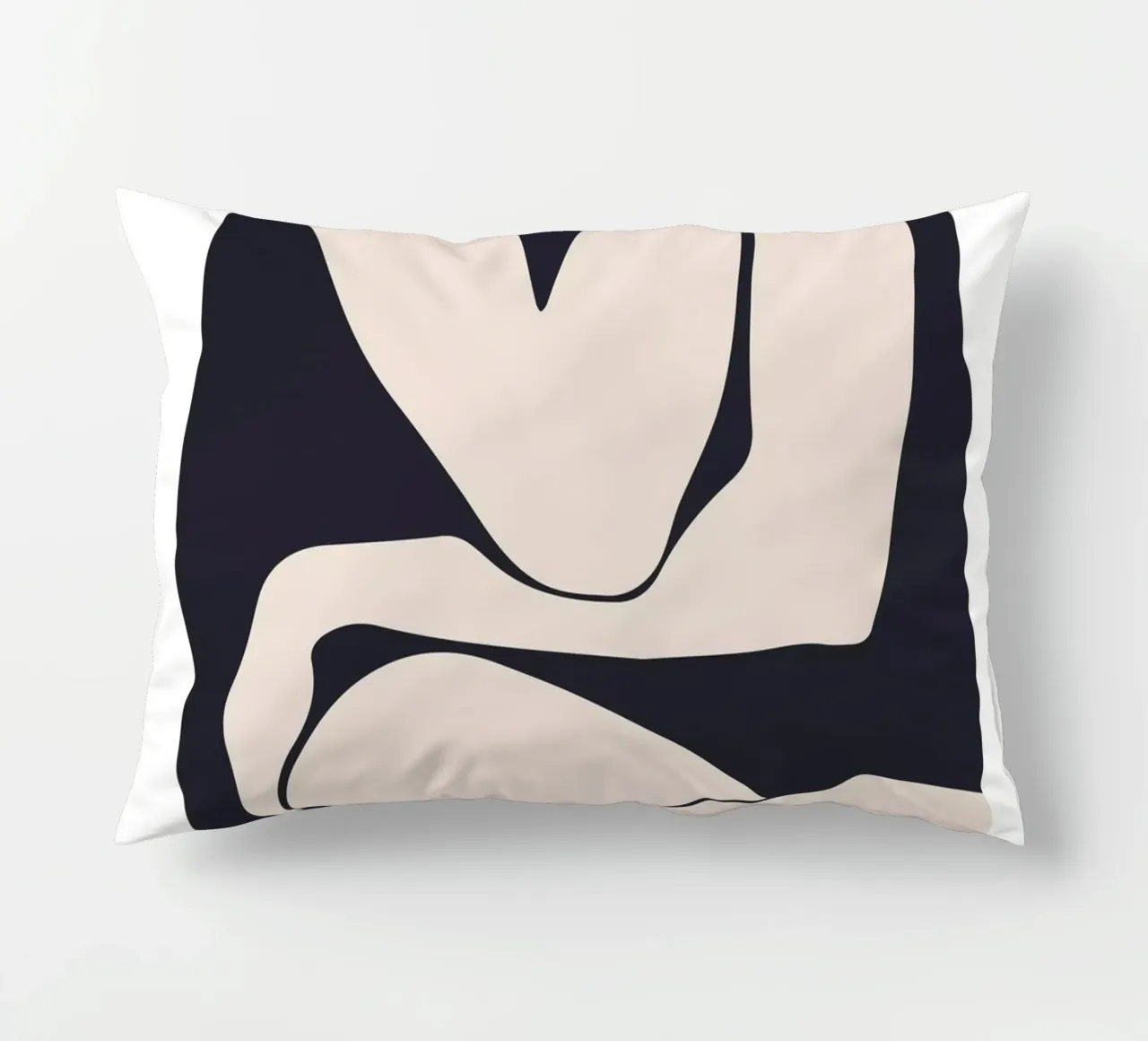 Abstract figure - Minimalist body design decorative cushion by Whole©