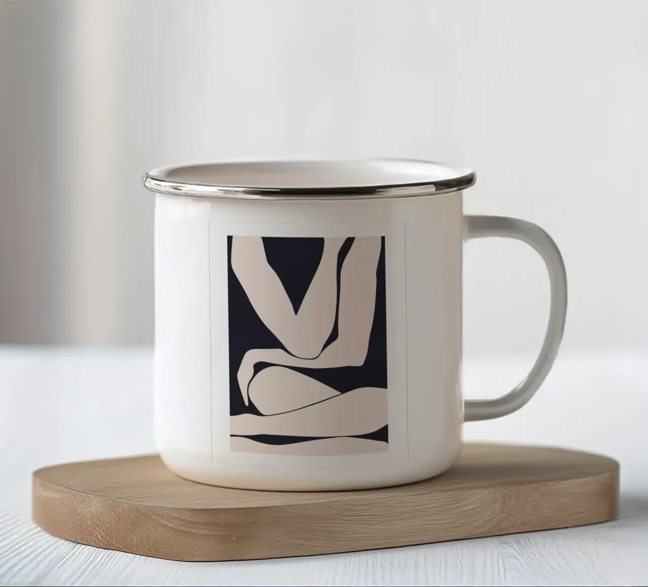 Figura astratta - Design minimalista del corpo tazza in smalto da Whole©