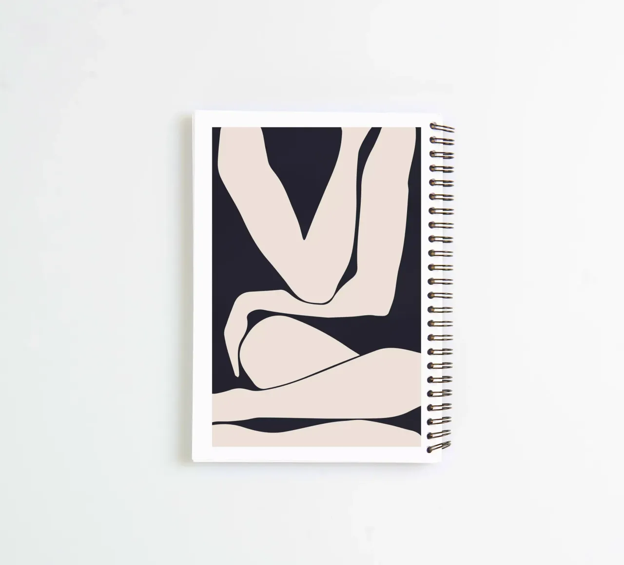 Abstract figure - Minimalist body design spiral notebook by Whole©