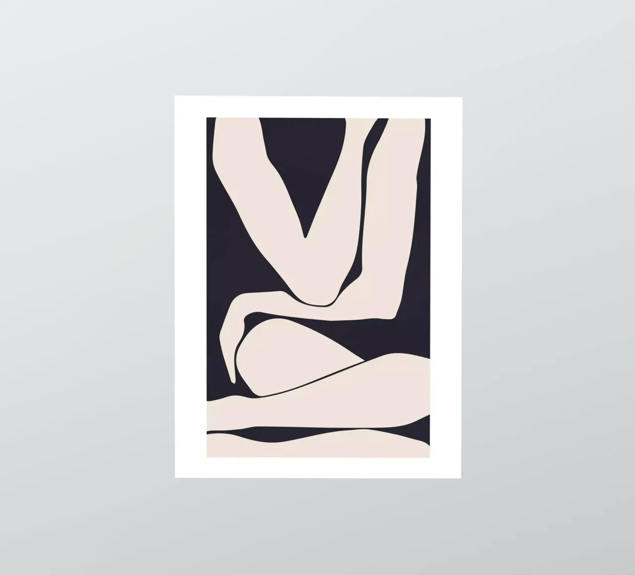 Abstract figure - Minimalist body design sticker by Whole©
