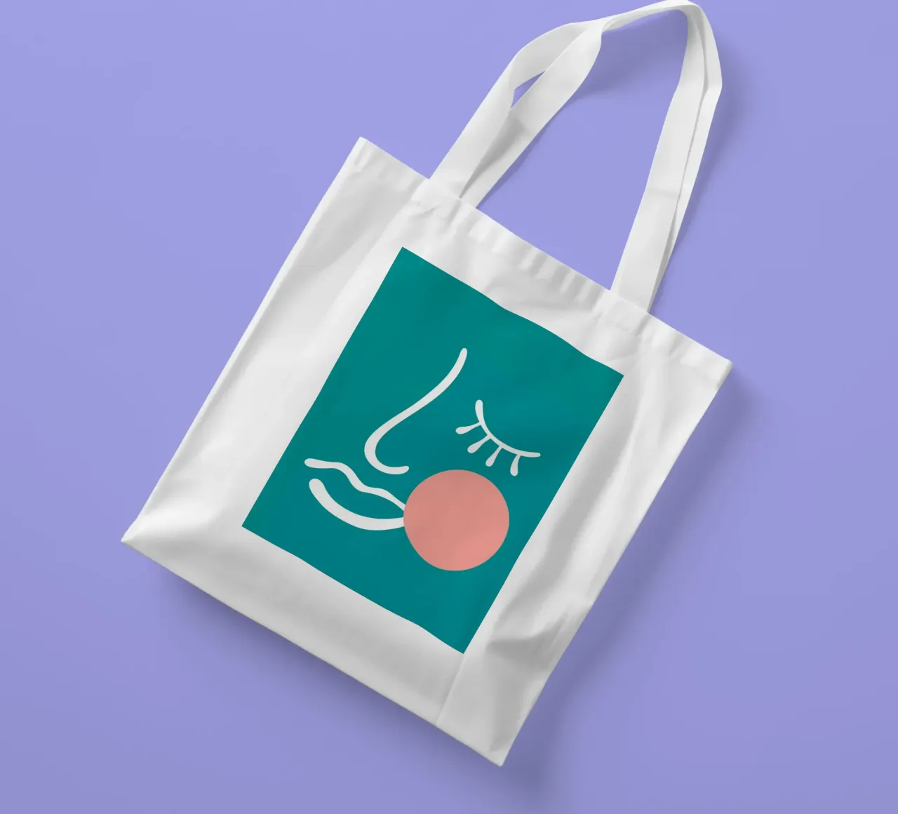 abstract facial outlines borsa in juta da edsonramosart