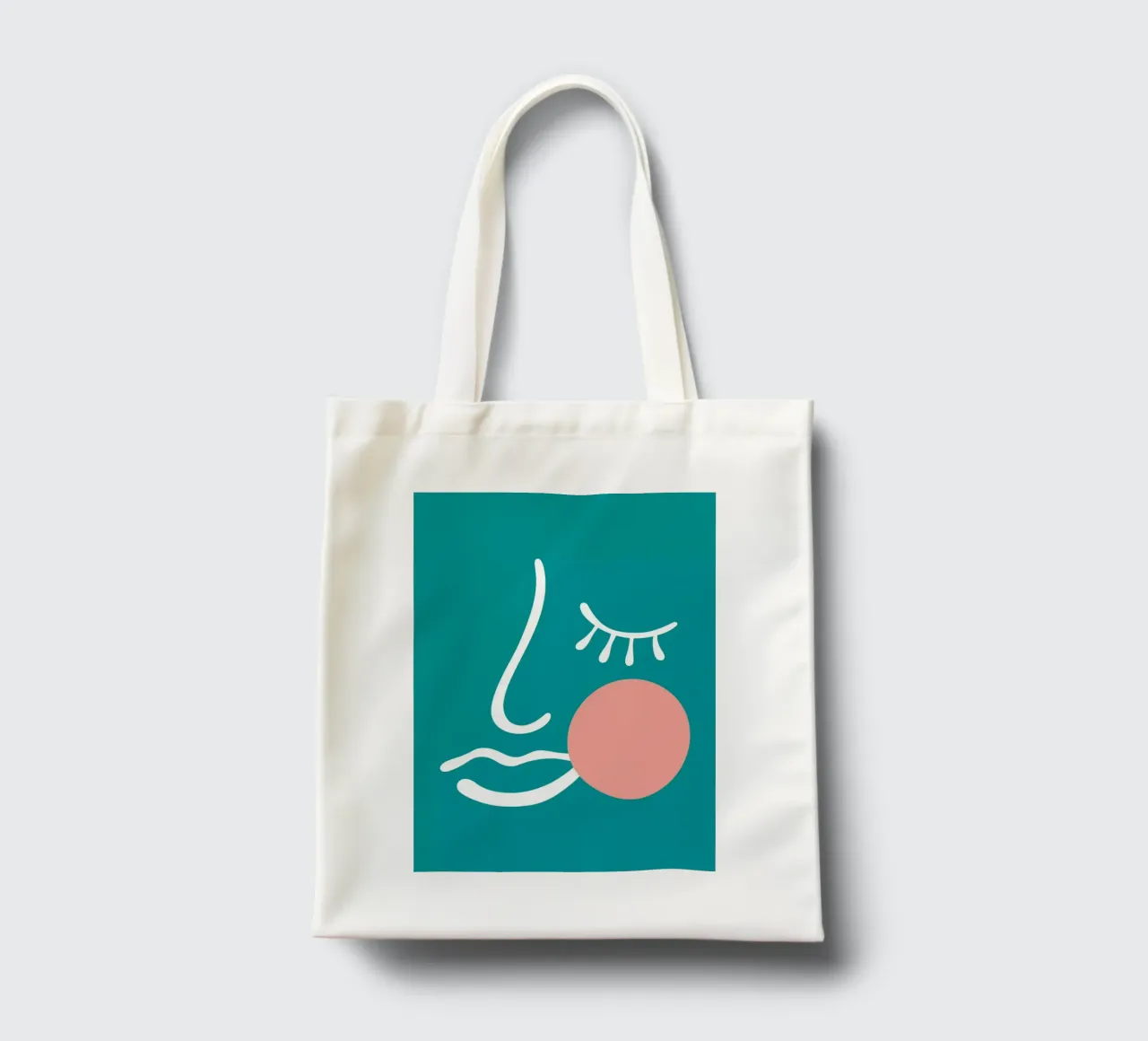 abstract facial outlines borsa in juta da edsonramosart