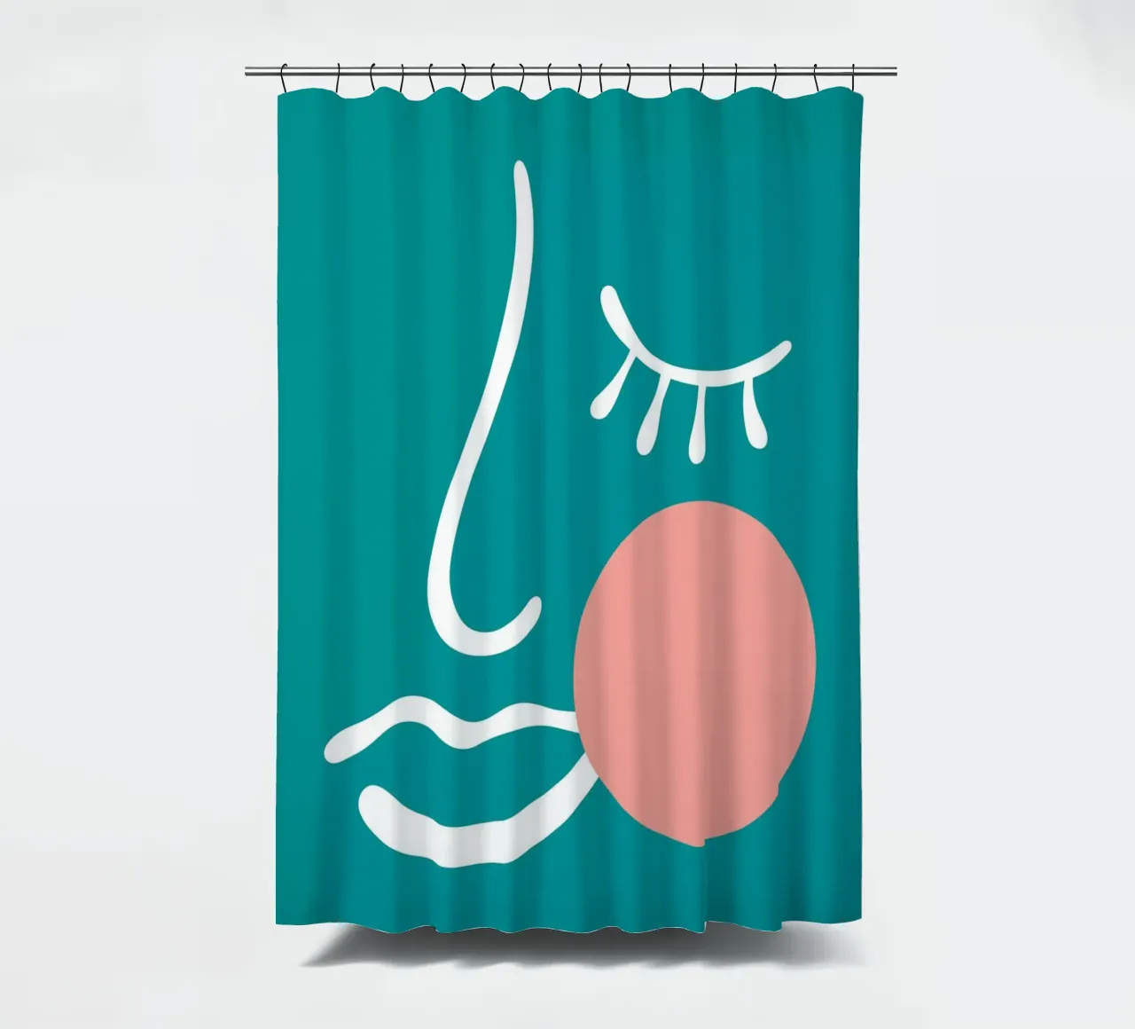 abstract facial outlines tenda da doccia da edsonramosart