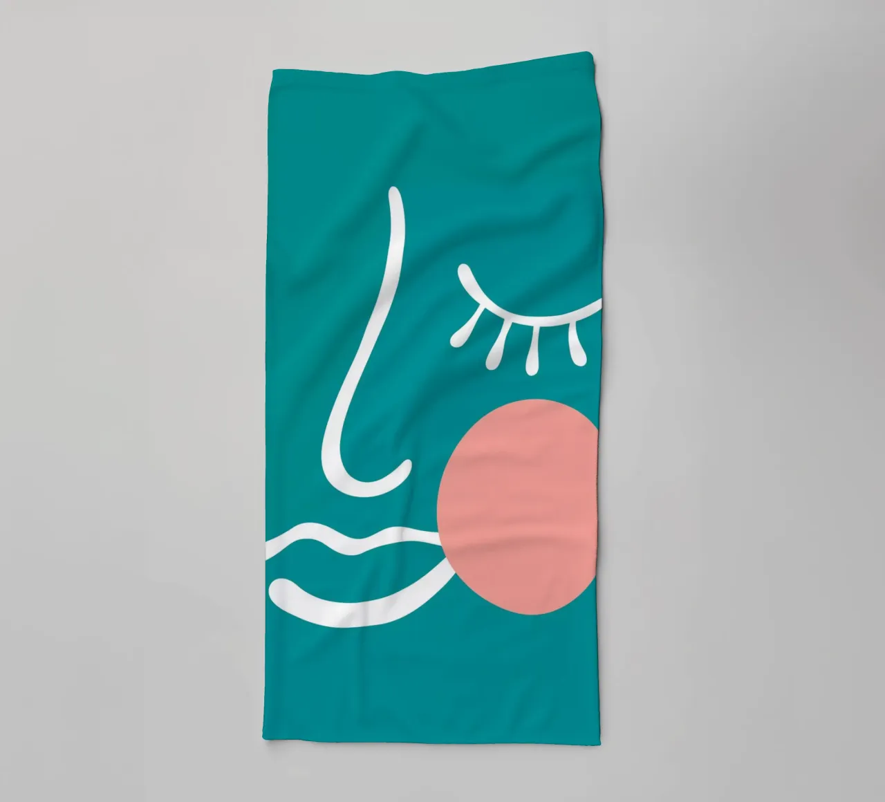 abstract facial outlines asciugamano da bagno da edsonramosart