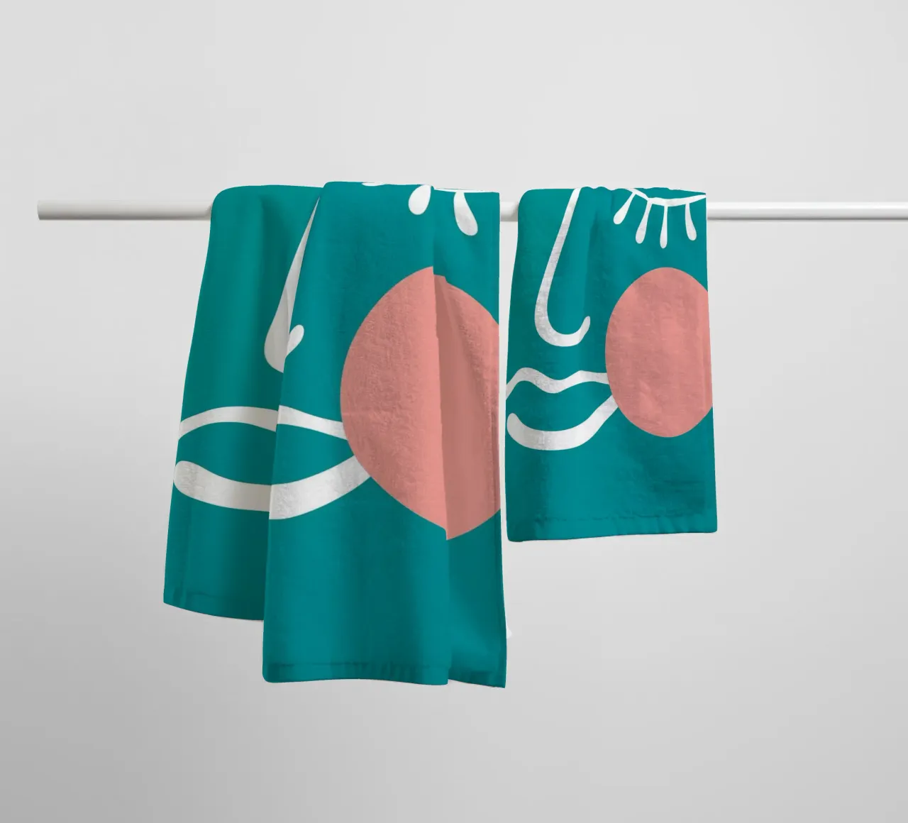 abstract facial outlines asciugamano da bagno da edsonramosart