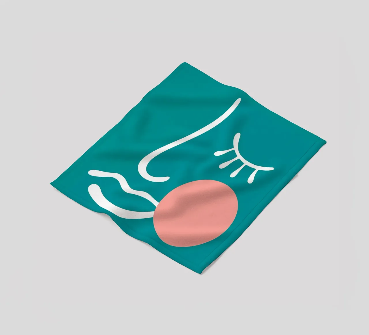 abstract facial outlines coperta in pile da edsonramosart