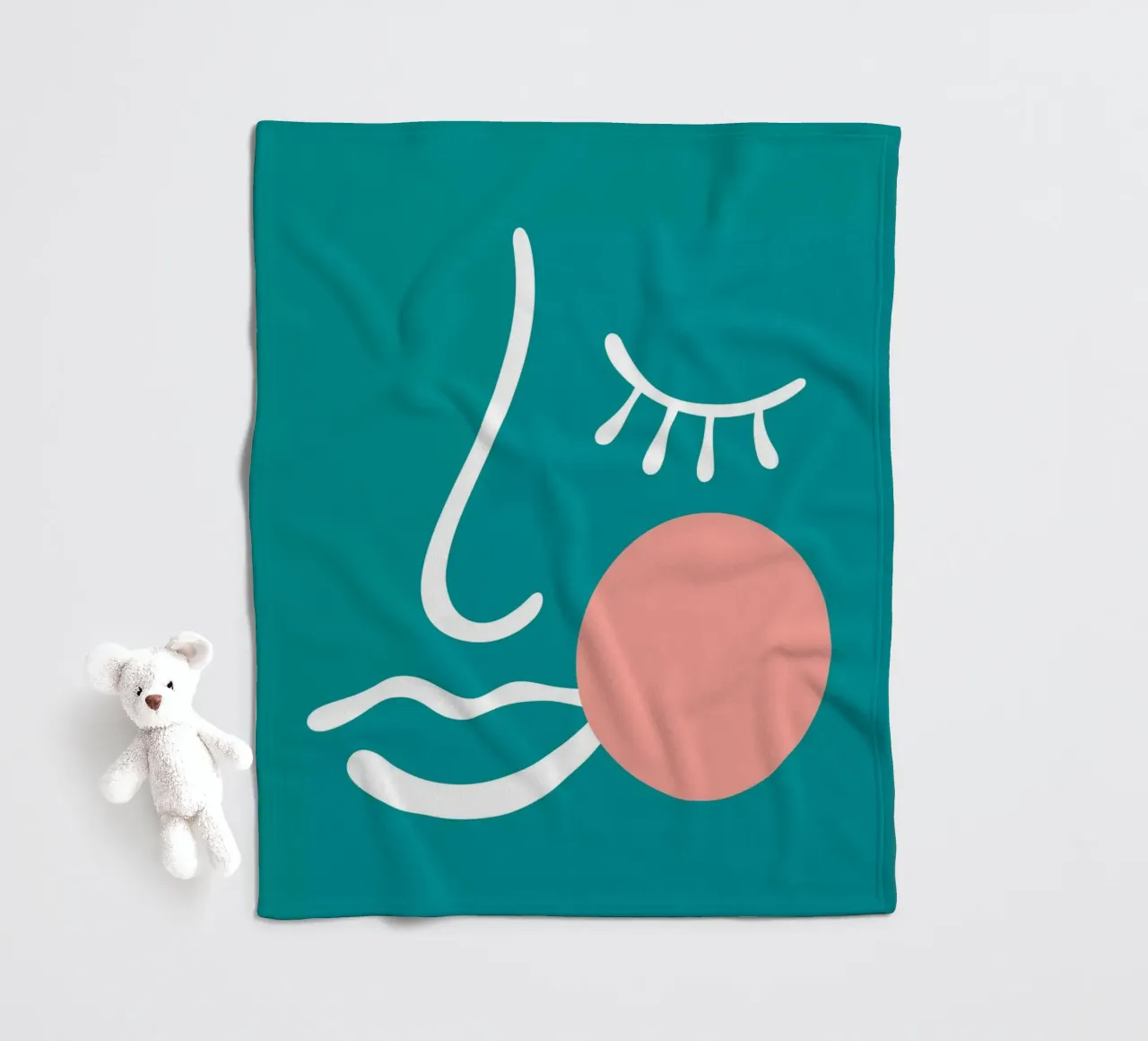 abstract facial outlines coperta in pile da edsonramosart